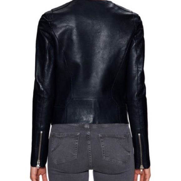 Maje Lamb Leather Moto Jacket - Picture 3 of 16